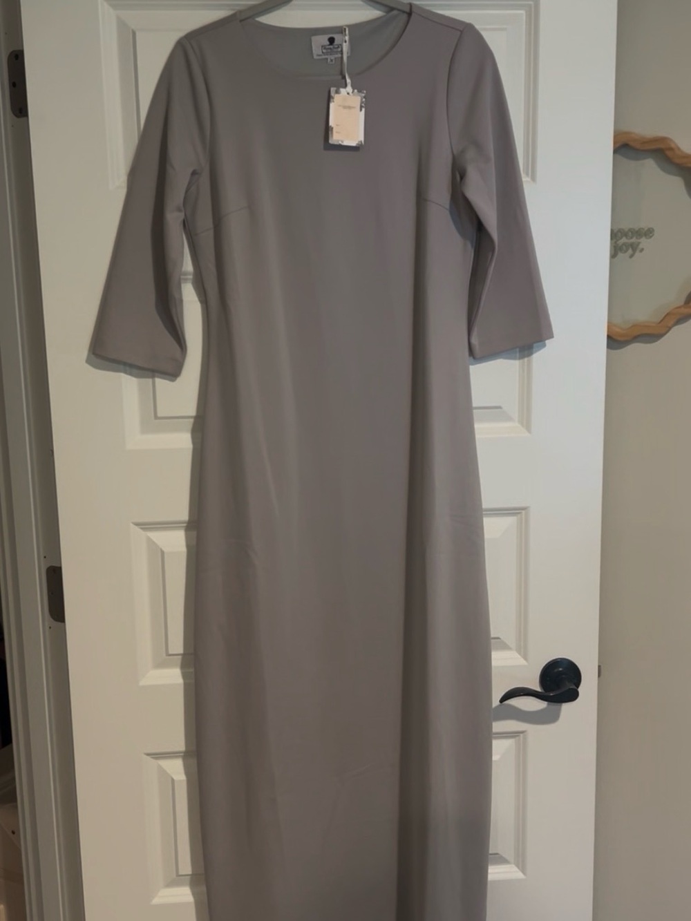 Dainty Jewells Modest Maxi Dress in Light Gray